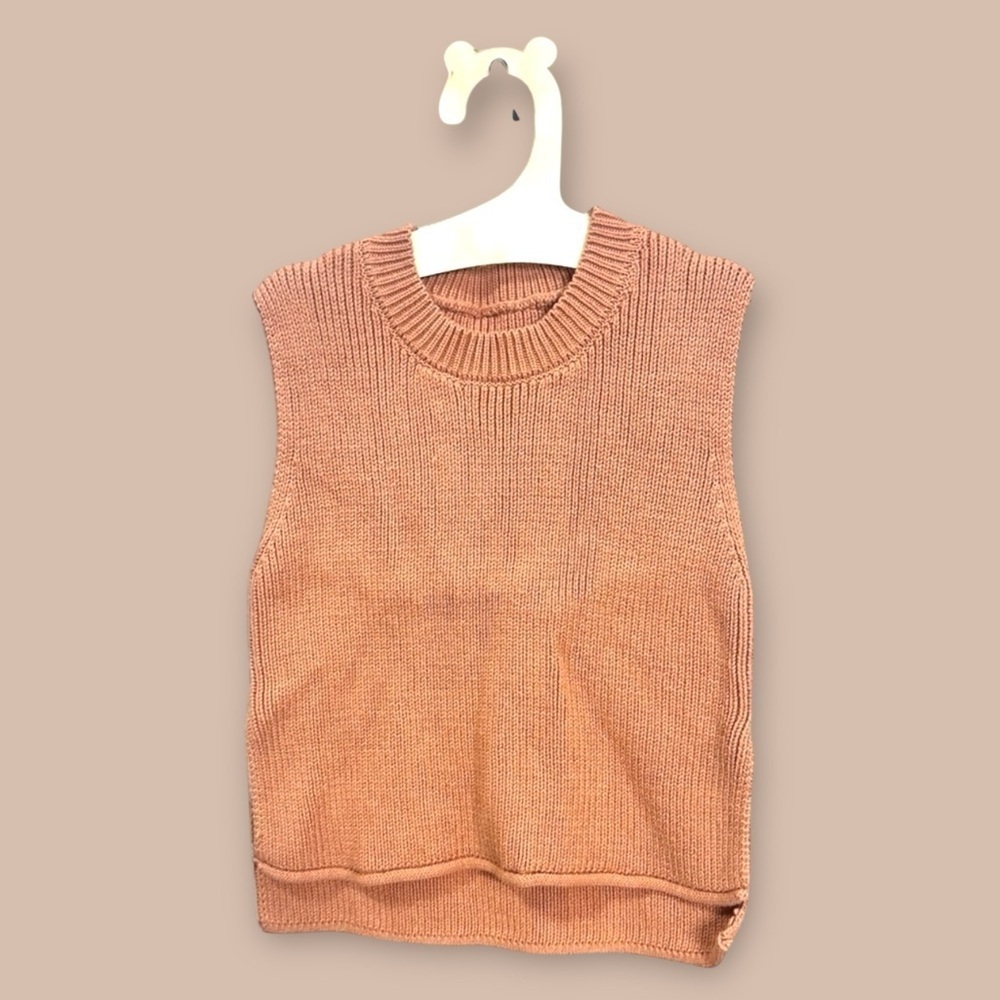 [KID] Brown Knit Vest 2T | Cozy Layer | Toddler Sweater